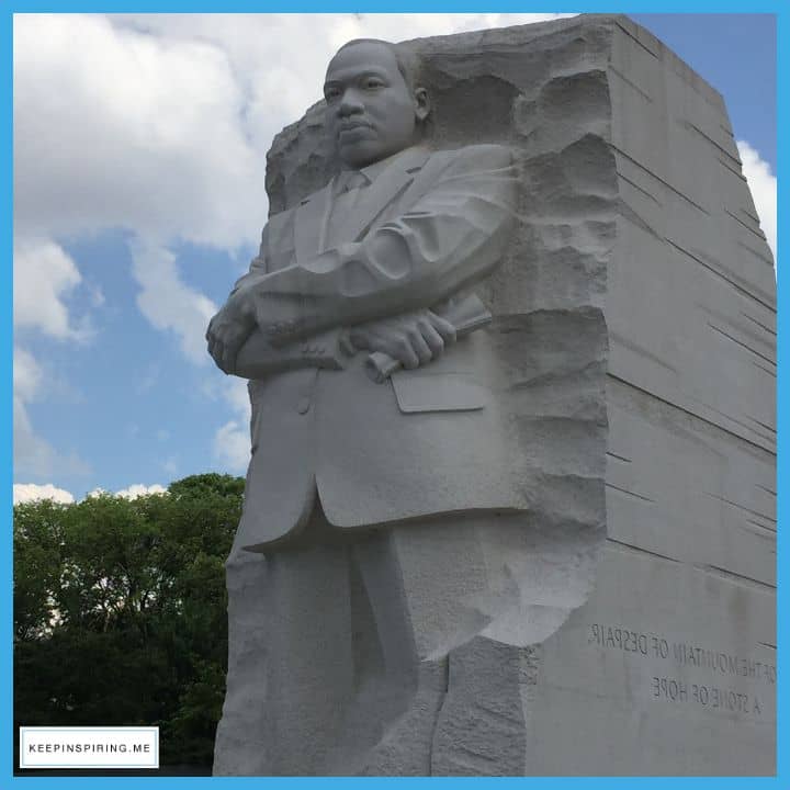 The MLK Memorial statue in Washington D.C.